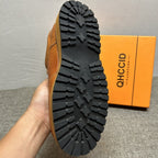 New men's leather retro shoes, men's low-top shoes, fashionable casual sports shoes