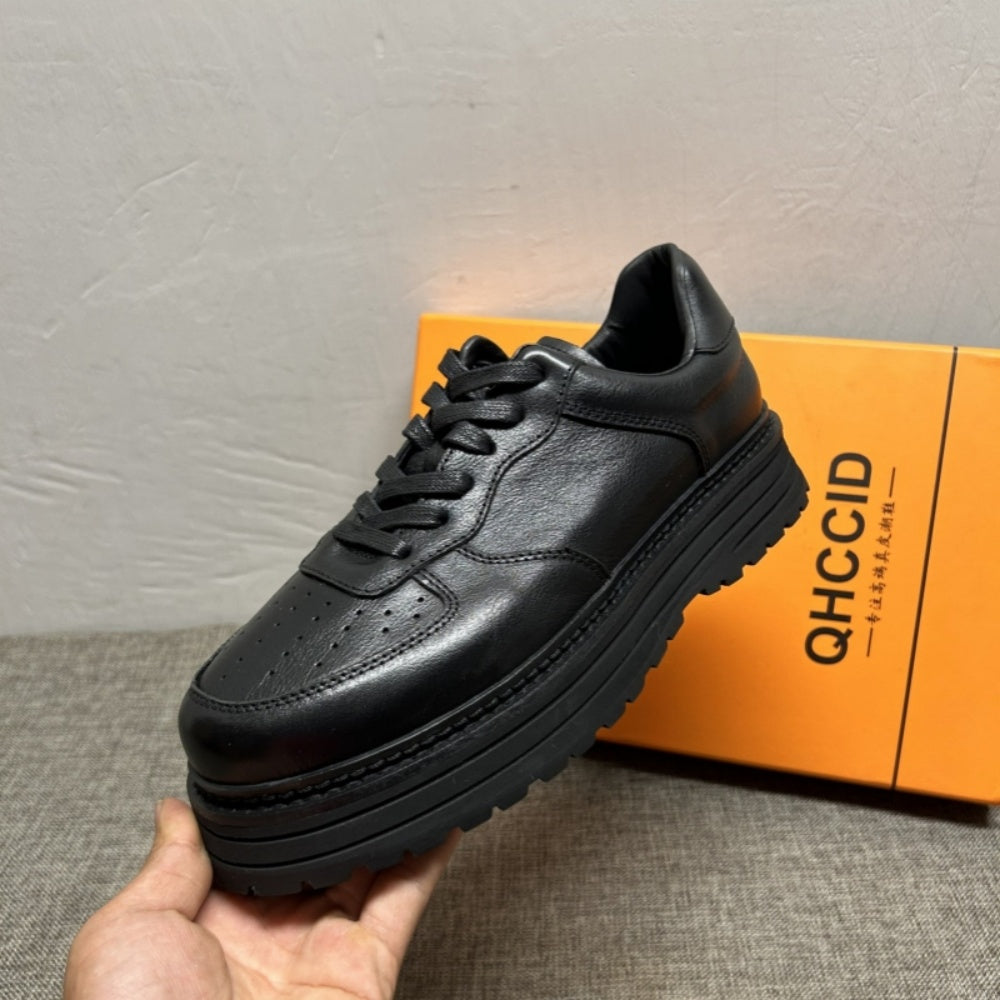 New men's leather retro shoes, men's low-top shoes, fashionable casual sports shoes