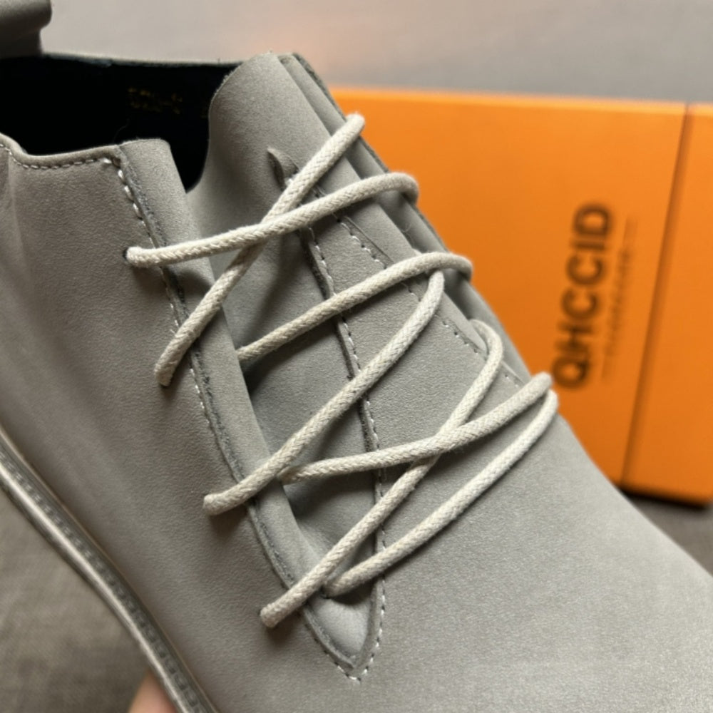 Men's leather high-top shoes - Retro style, breathable and comfortable, fashionable casual men's boots