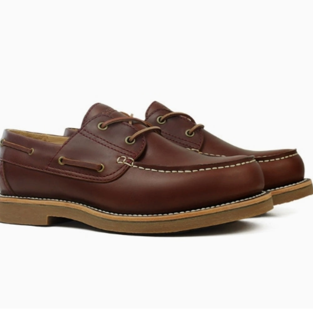 WL New classic retro boat shoes, genuine leather men's outdoor shoes with low heel, leather shoes