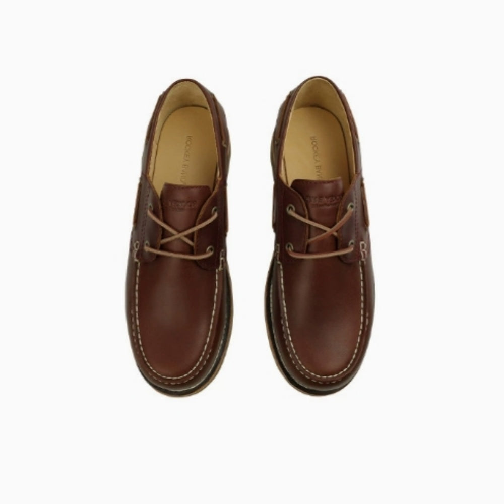 WL New classic retro boat shoes, genuine leather men's outdoor shoes with low heel, leather shoes