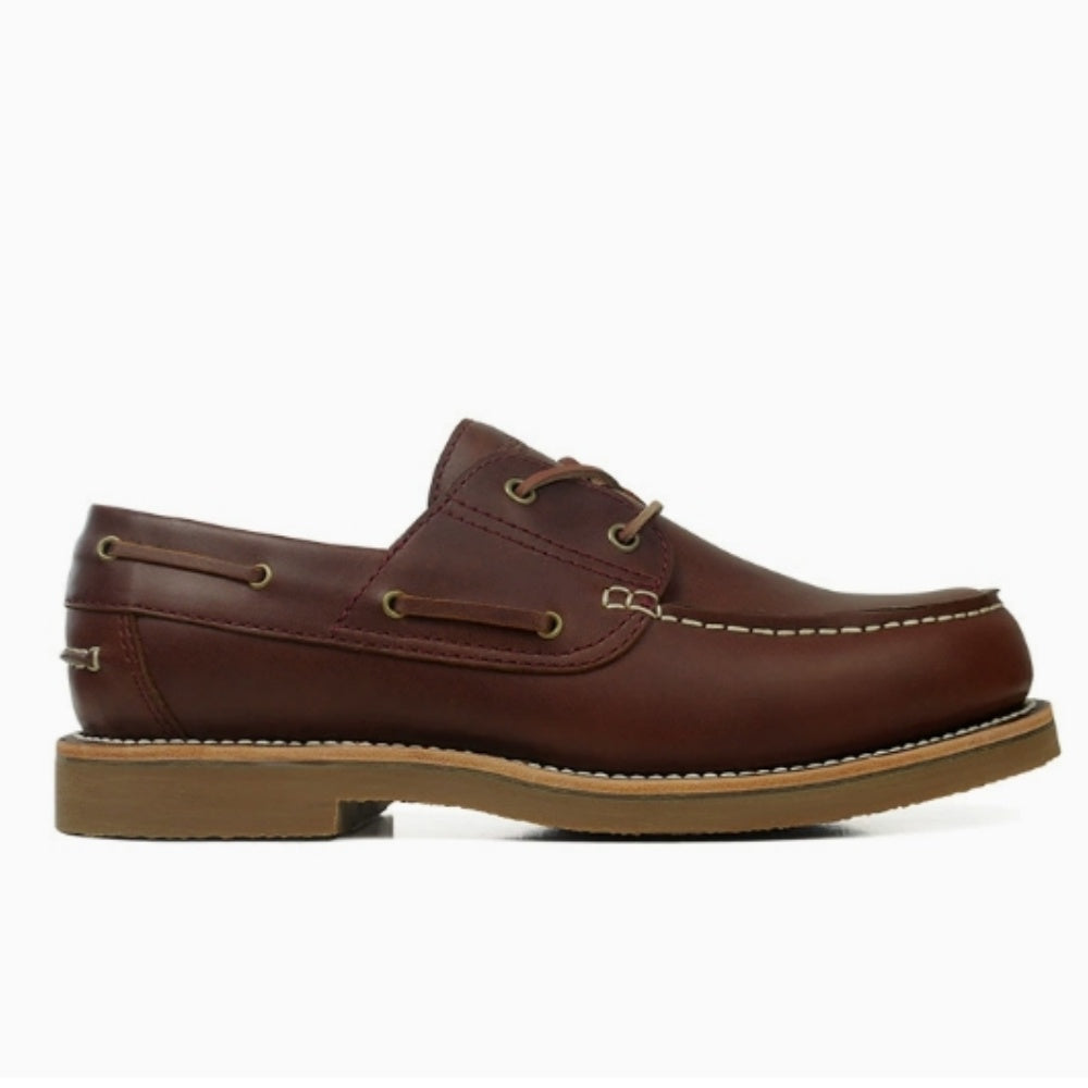 WL New classic retro boat shoes, genuine leather men's outdoor shoes with low heel, leather shoes