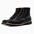 WL Paratrooper boots with Goodyear construction, Martin boots made of genuine leather, black boots