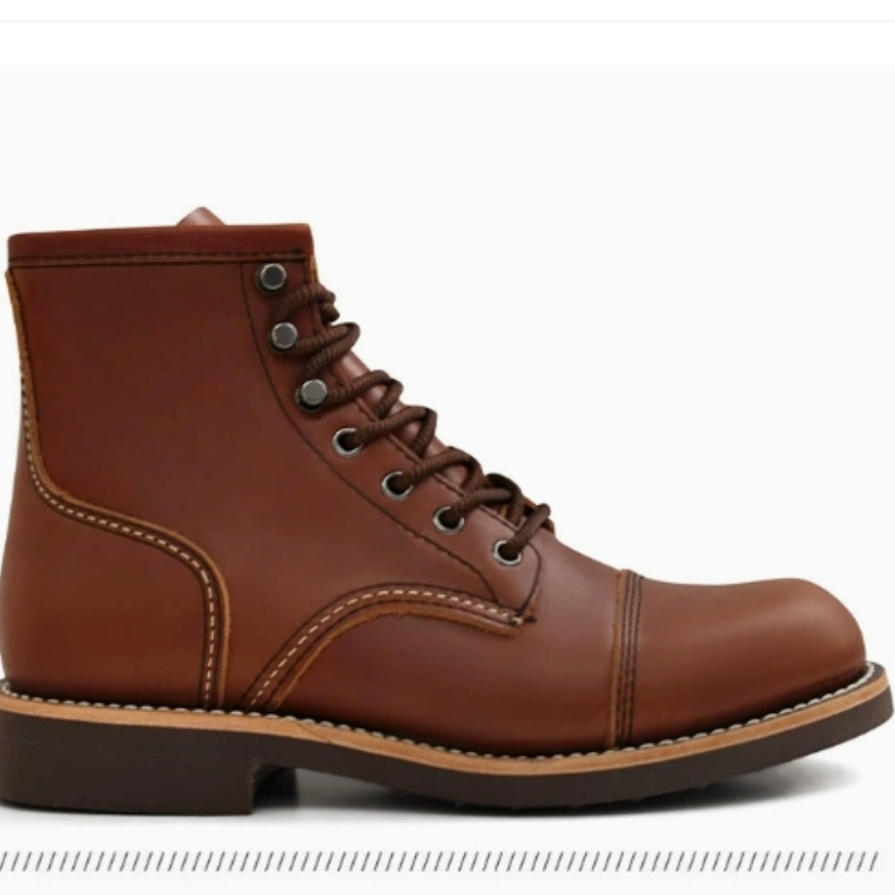 WL Paratrooper boots with Goodyear construction, Martin boots made of genuine leather, black boots