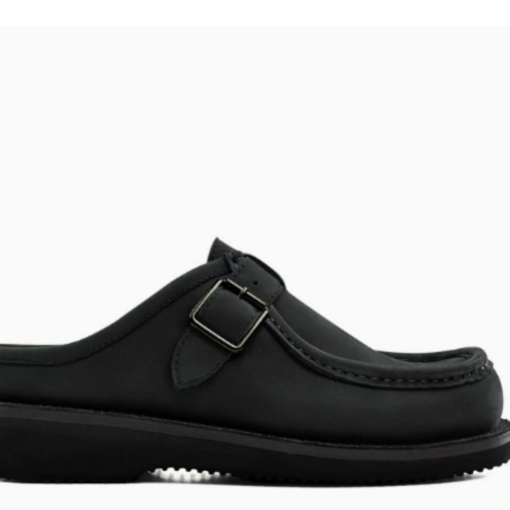 WL Outerwear stylish thick-soled top-grain smooth leather casual half-trousers Mary Jane shoes