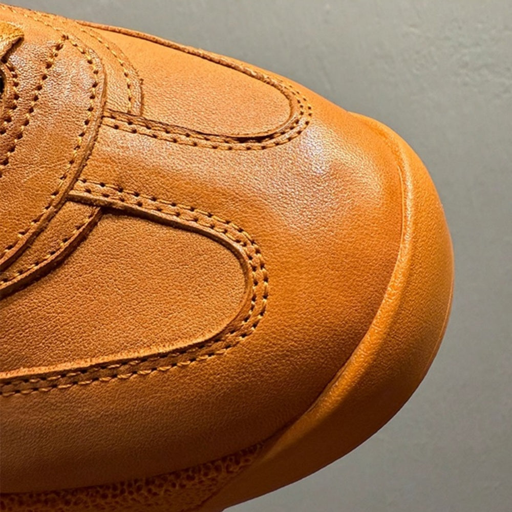 Men's leather shoes - Durable sports shoes - Men's fashionable low-top casual shoes - Height-boosting shoes