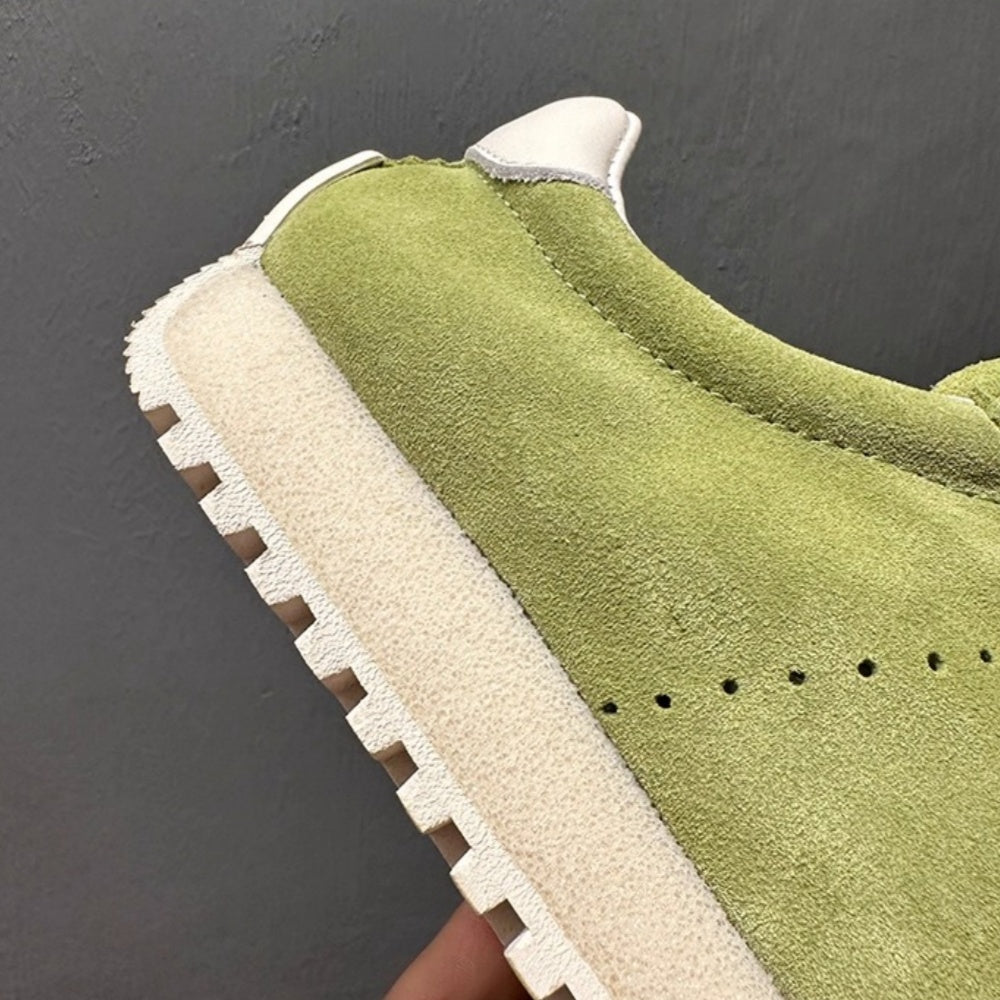 Men's casual sports shoes, thick-soled walking shoes, fashionable genuine leather sports shoes