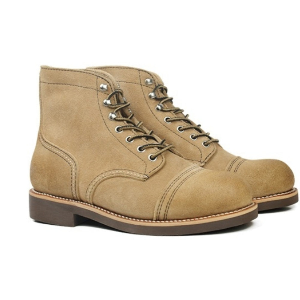 WL New suede leather Goodyear welt genuine cowhide all-purpose high-top boots