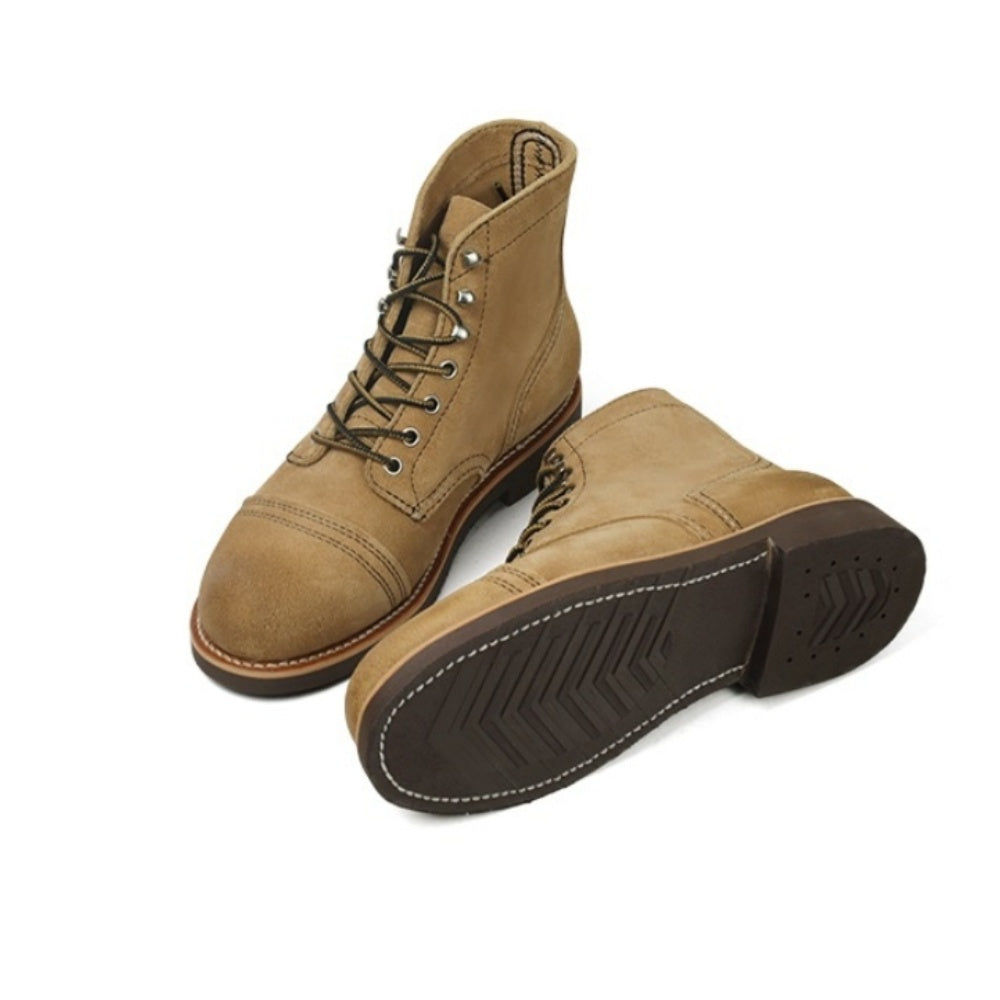 WL New suede leather Goodyear welt genuine cowhide all-purpose high-top boots