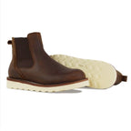 WL The new dark brown leather Chelsea boots of the  brand have the style of classic American work boots.