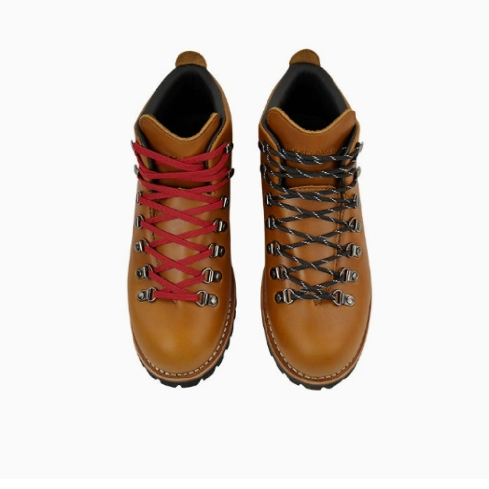 WL New product - Goodyear rubber-soled brown top-grain cowhide hiking boots for outdoor trekking