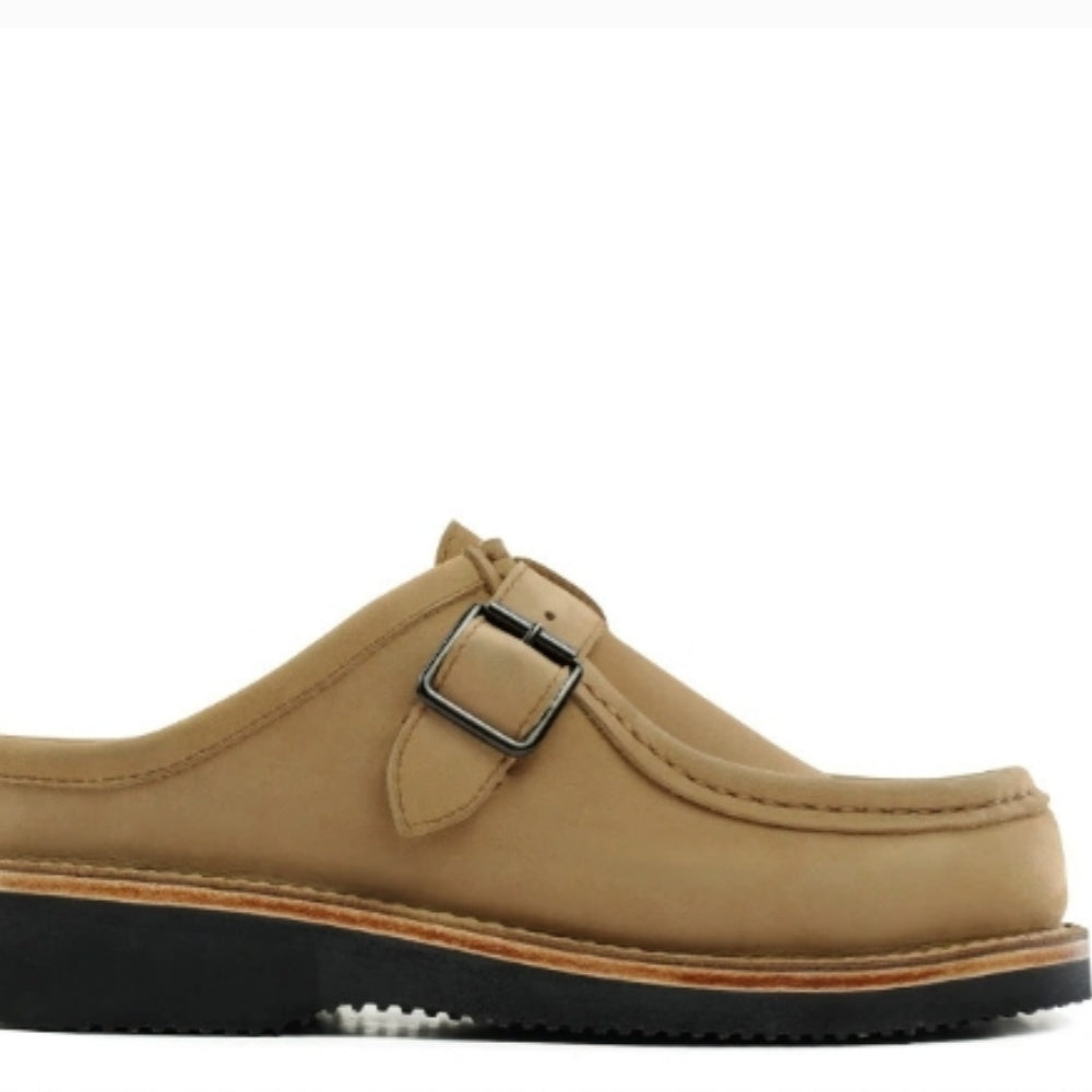 WL fashion leather lace-up sandals, suitable for daily wear, featuring a semi-buckle style.