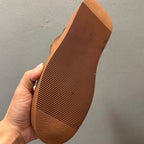 Retro soft leather men's shoes - fashionable casual shoes - men's lace-up breathable shoes