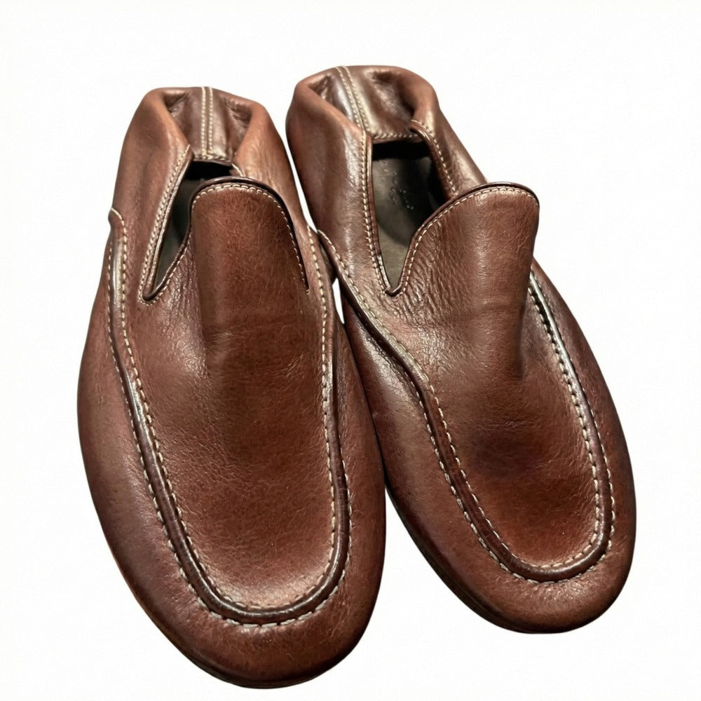 Men's handmade leather Leffo shoes, mini casual shoes, lazy shoes, Leffo shoes, new men's shoes