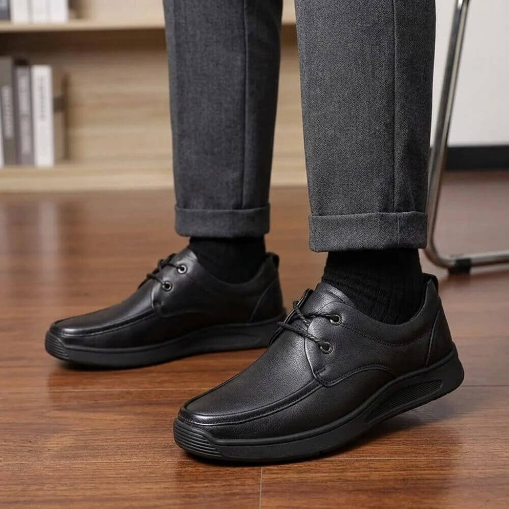 QHCCID | Handcrafted Vintage Leather Men's Shoes (Thick Sole)