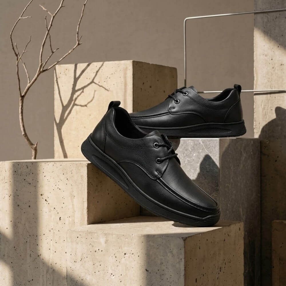QHCCID | Handcrafted Vintage Leather Men's Shoes (Thick Sole)