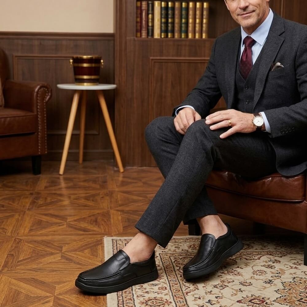 QHCCID | Genuine Leather Slip-On (Business Casual)