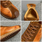 QHCCID Fashion Men's High Top lightweight comfortable cowhide casual trendy men's shoes