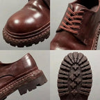 QHCCID | Handcrafted Vintage Horsehide Derby Shoes