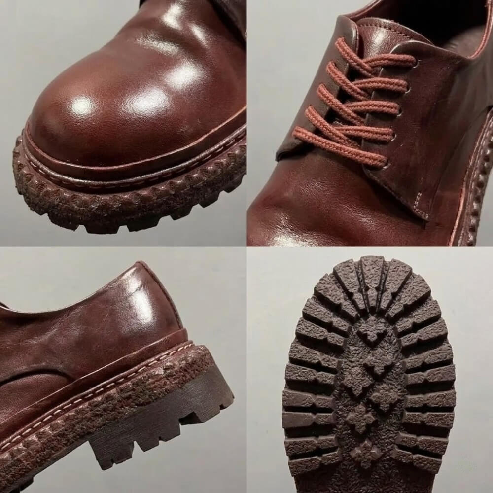 QHCCID | Handcrafted Vintage Horsehide Derby Shoes