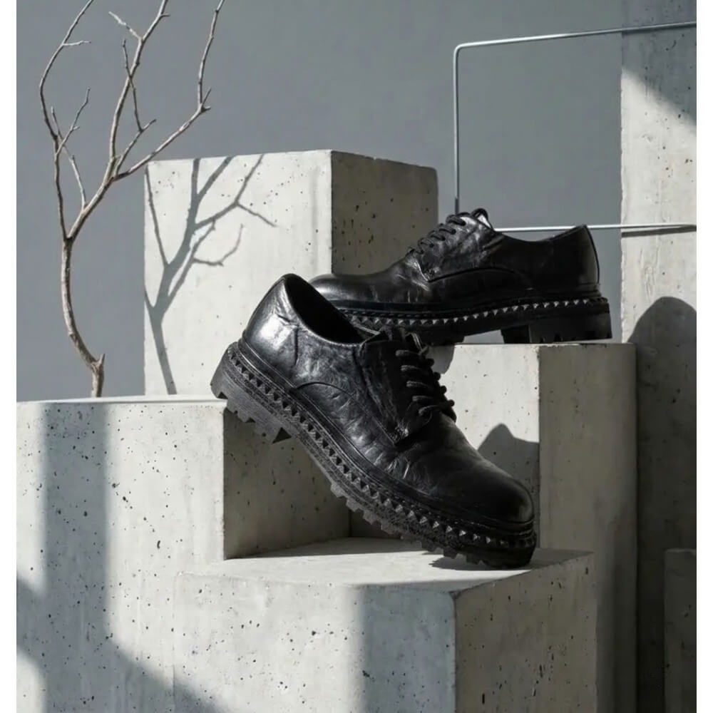 QHCCID | Handcrafted Vintage Horsehide Derby Shoes