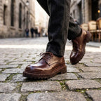 QHCCID | Handcrafted Vintage Horsehide Derby Shoes