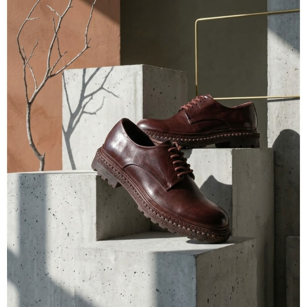 QHCCID | Handcrafted Vintage Horsehide Derby Shoes