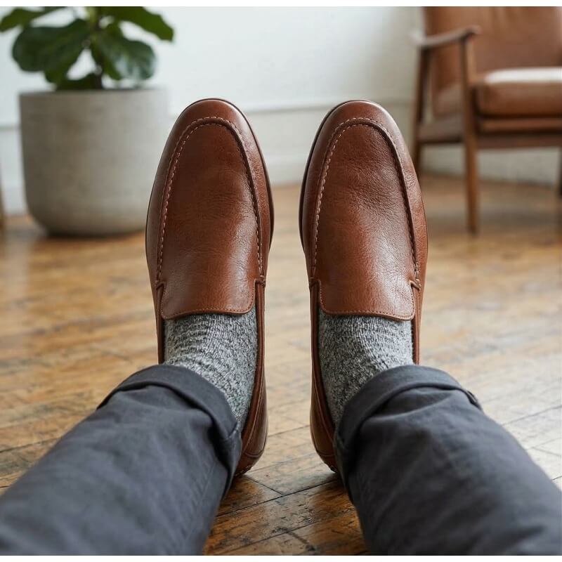 QHCCID | Handmade leather flat shoes (casual style)