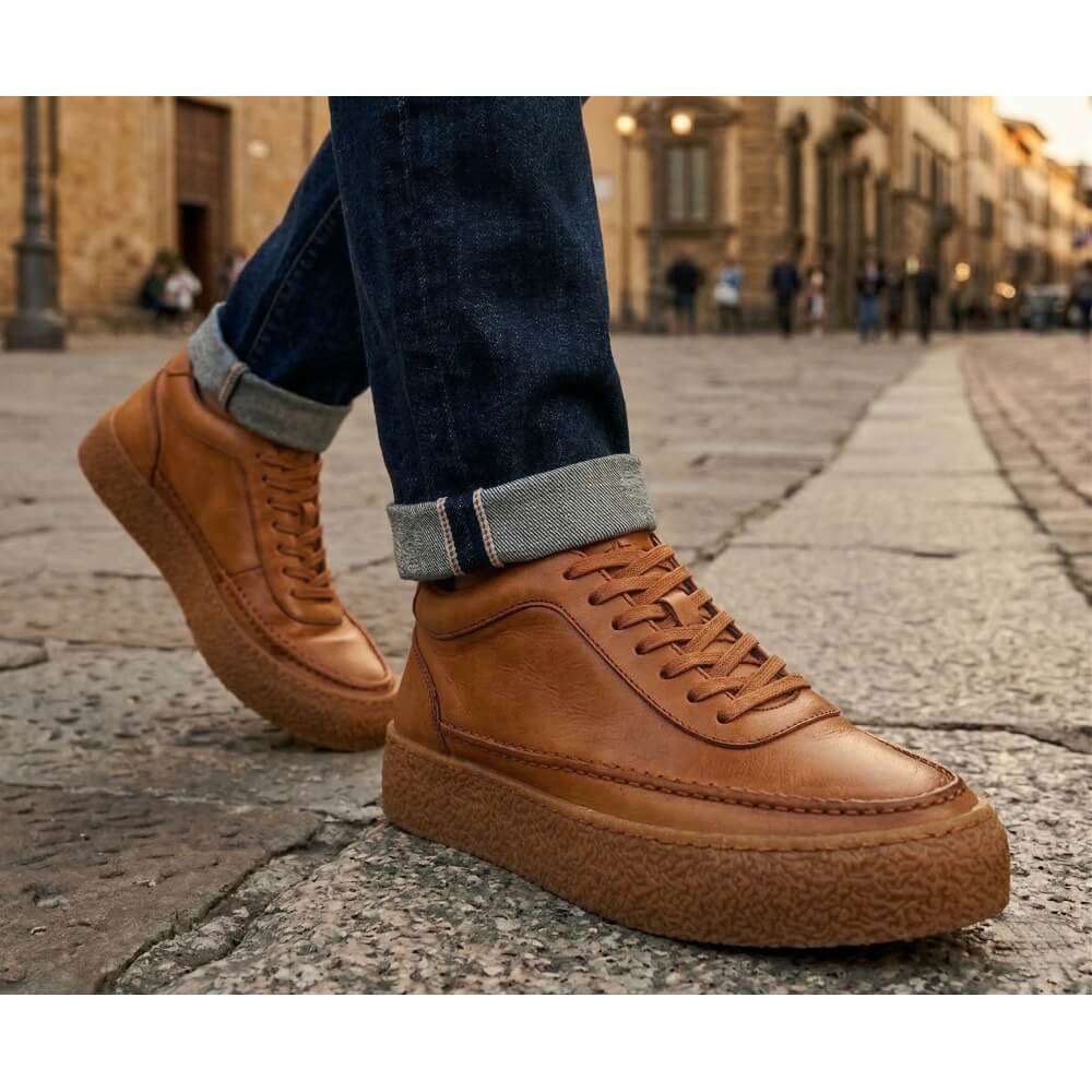 QHCCID | High-top Casual Fashion Leather Shoes (Casual Style)