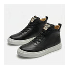 QHCCID | High-top Leather Casual Sneakers