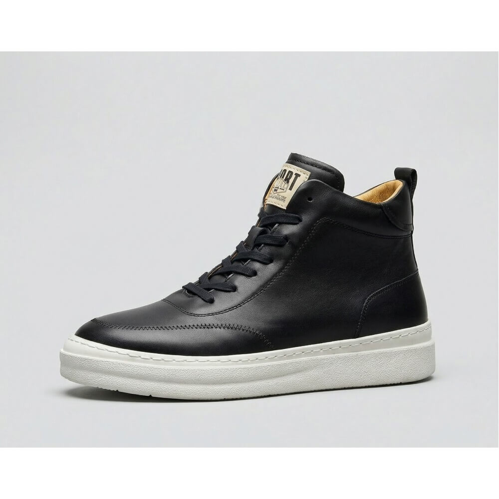QHCCID | High-top Leather Casual Sneakers