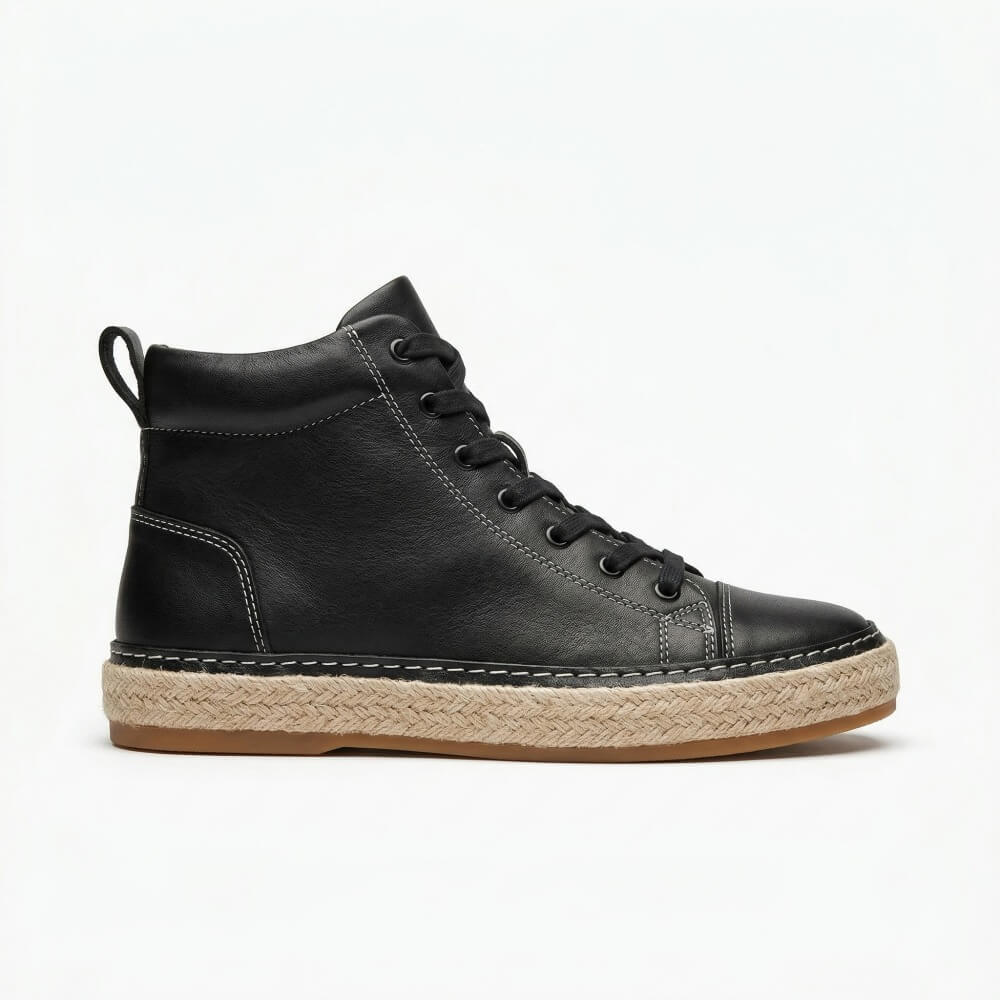 QHCCID | Vintage Leather High-top Casual Shoes