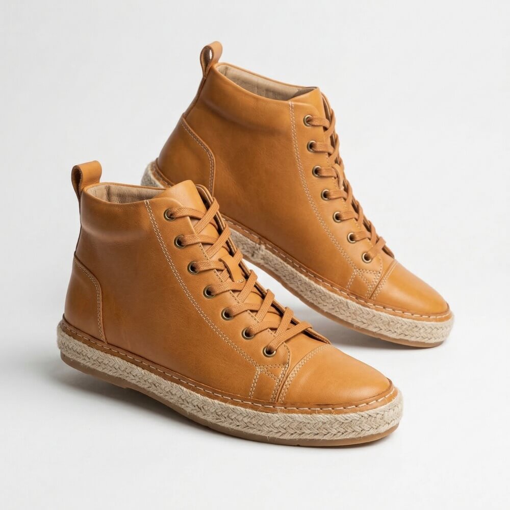 QHCCID | Vintage Leather High-top Casual Shoes