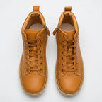 QHCCID | Vintage Leather High-top Casual Shoes