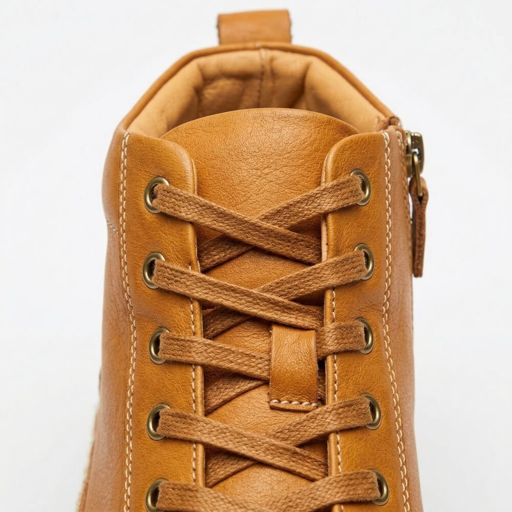 QHCCID | Vintage Leather High-top Casual Shoes