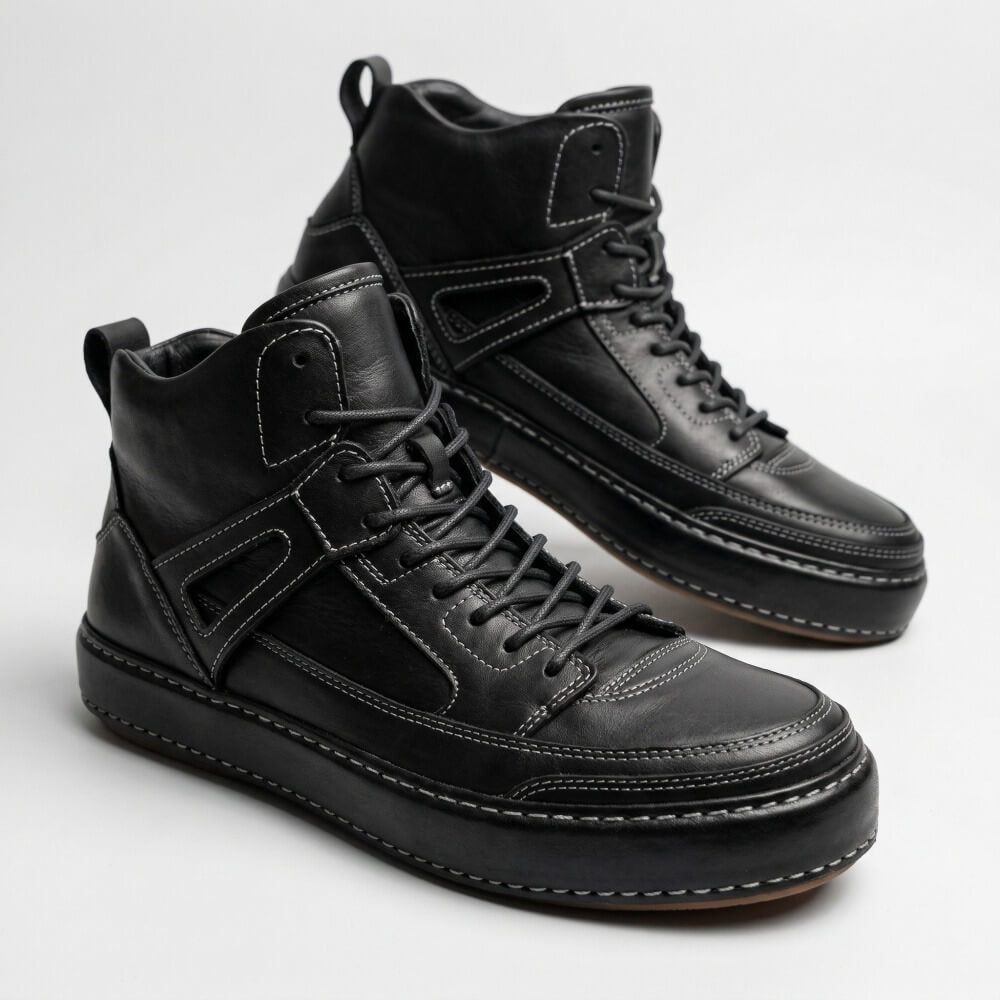 QHCCID | Workwear Leather High-Top Shoes