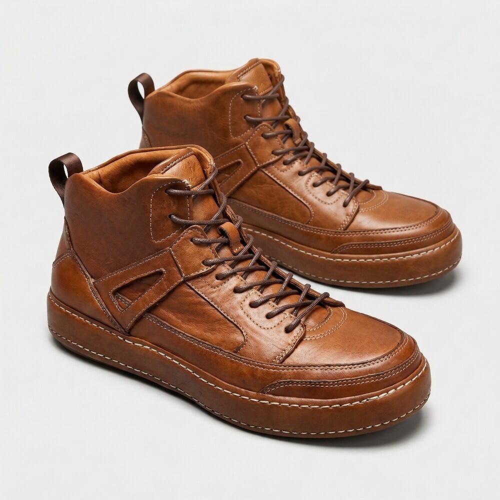 QHCCID | Workwear Leather High-Top Shoes