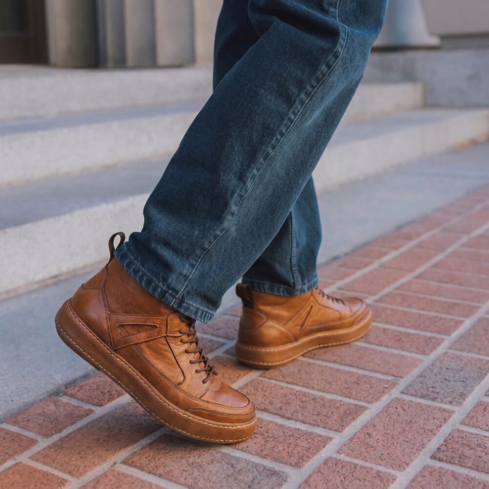 QHCCID | Workwear Leather High-Top Shoes