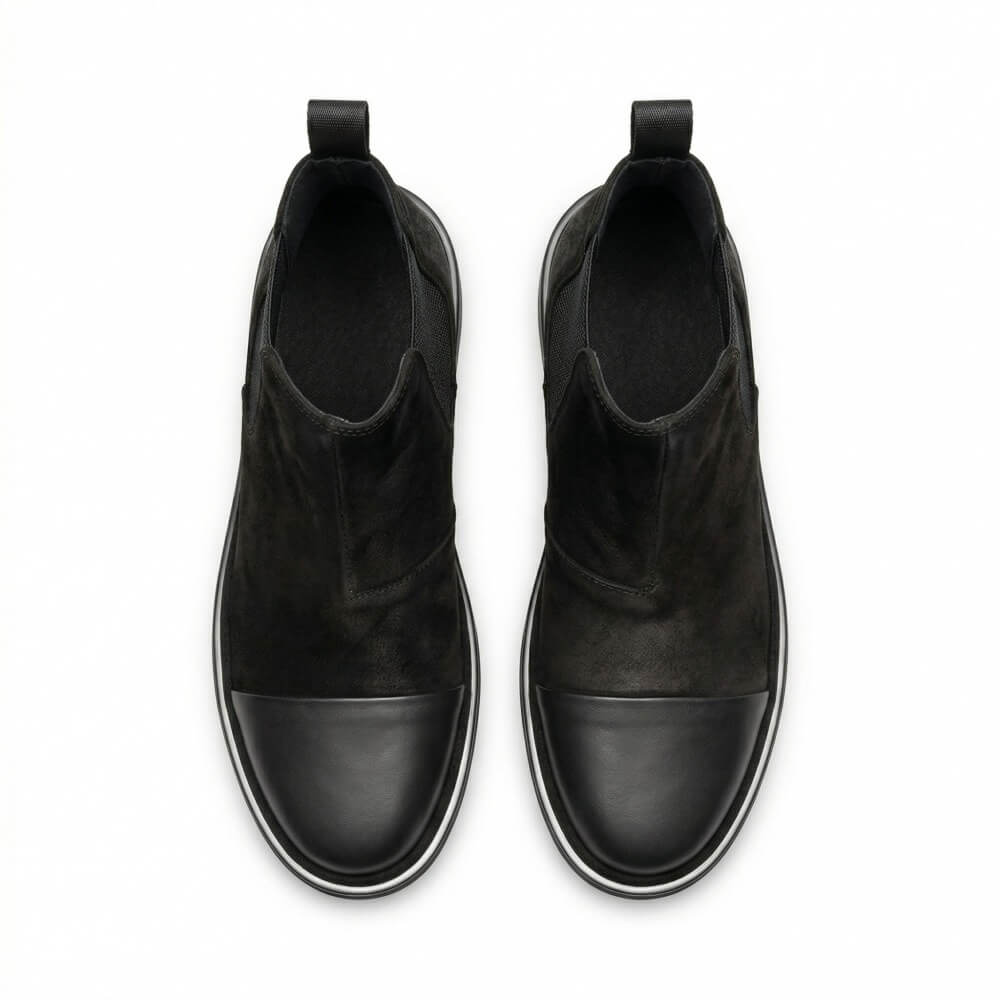 QHCCID | Dark High-Top Boots