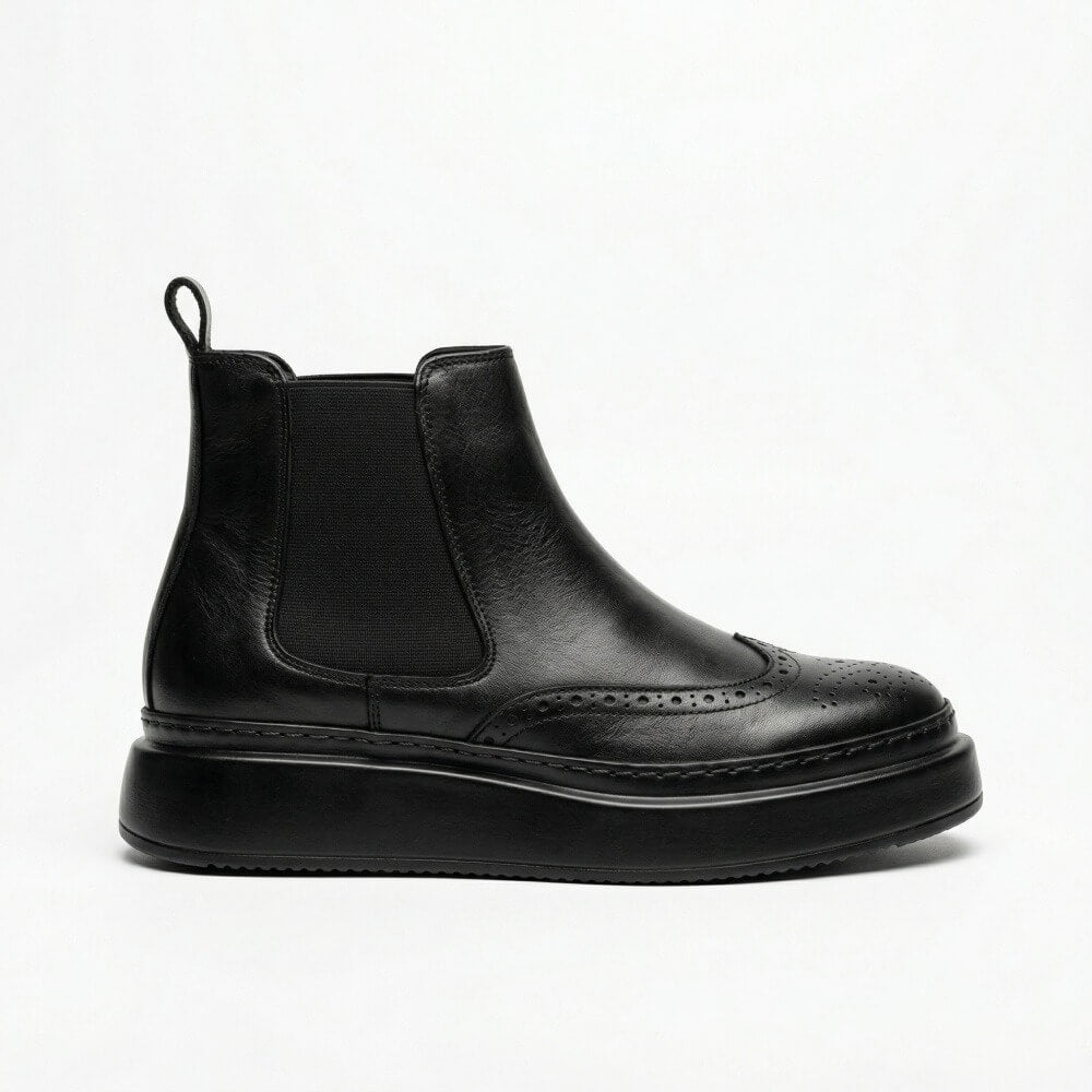 QHCCID | Thick-soled Brocade Embroidered Boots