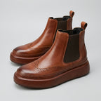 QHCCID | Thick-soled Brocade Embroidered Boots