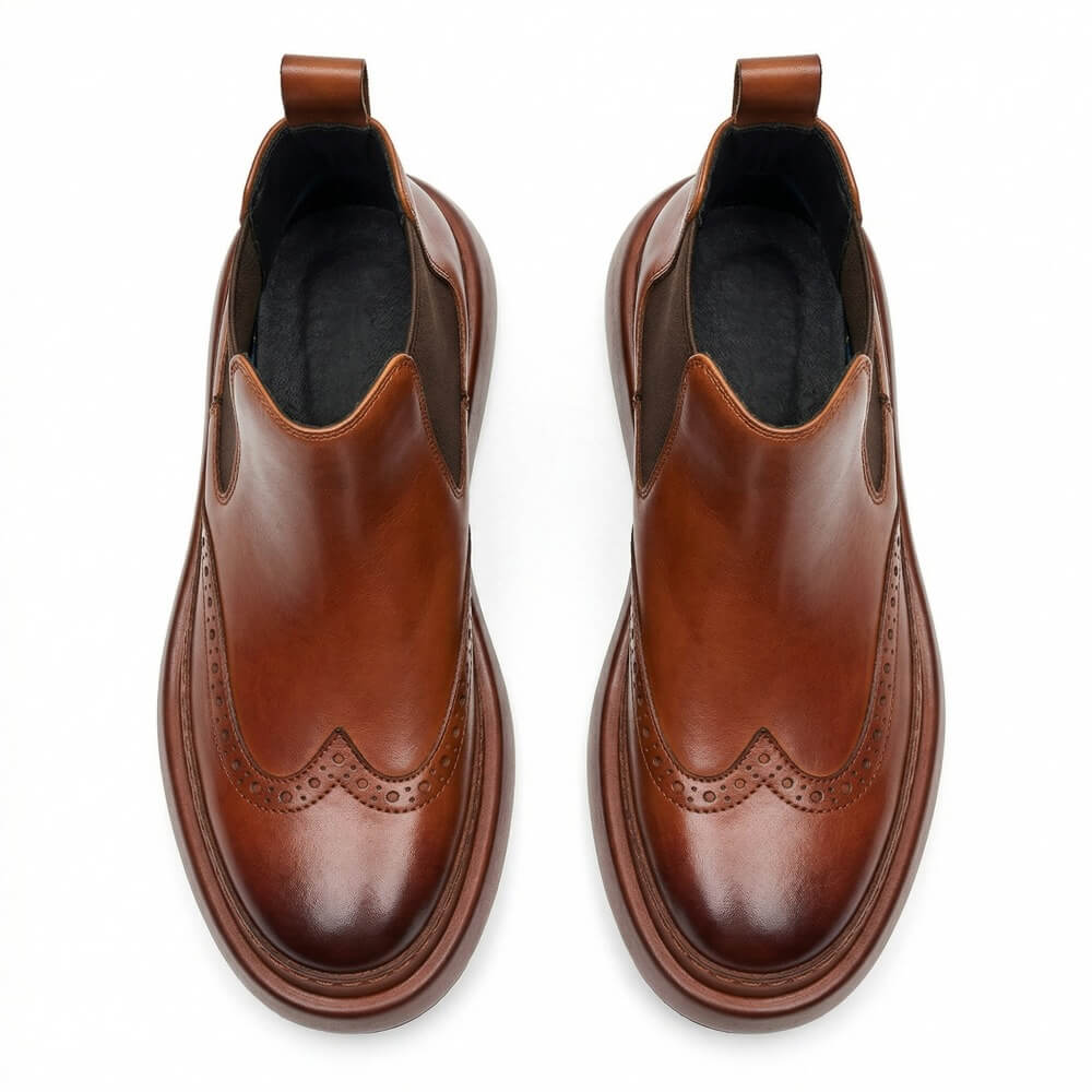 QHCCID | Thick-soled Brocade Embroidered Boots