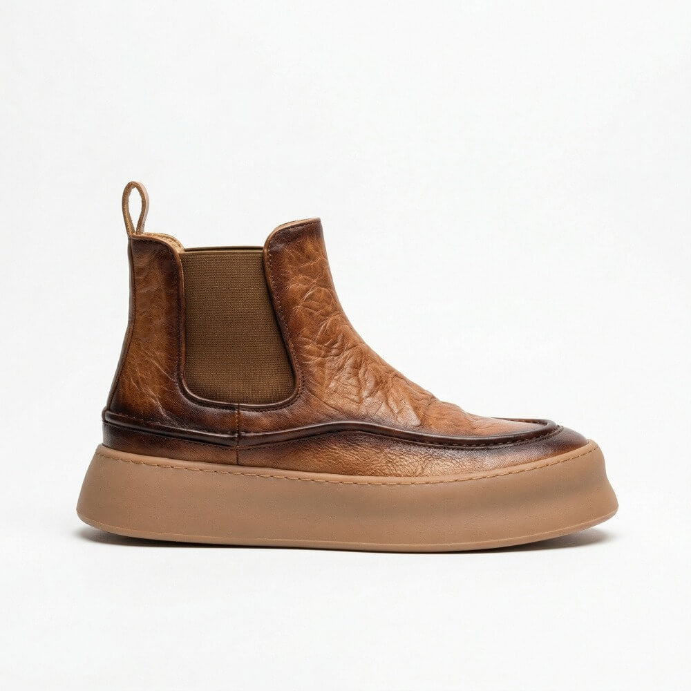 QHCCID | Retro Thick-soled High-top Boots