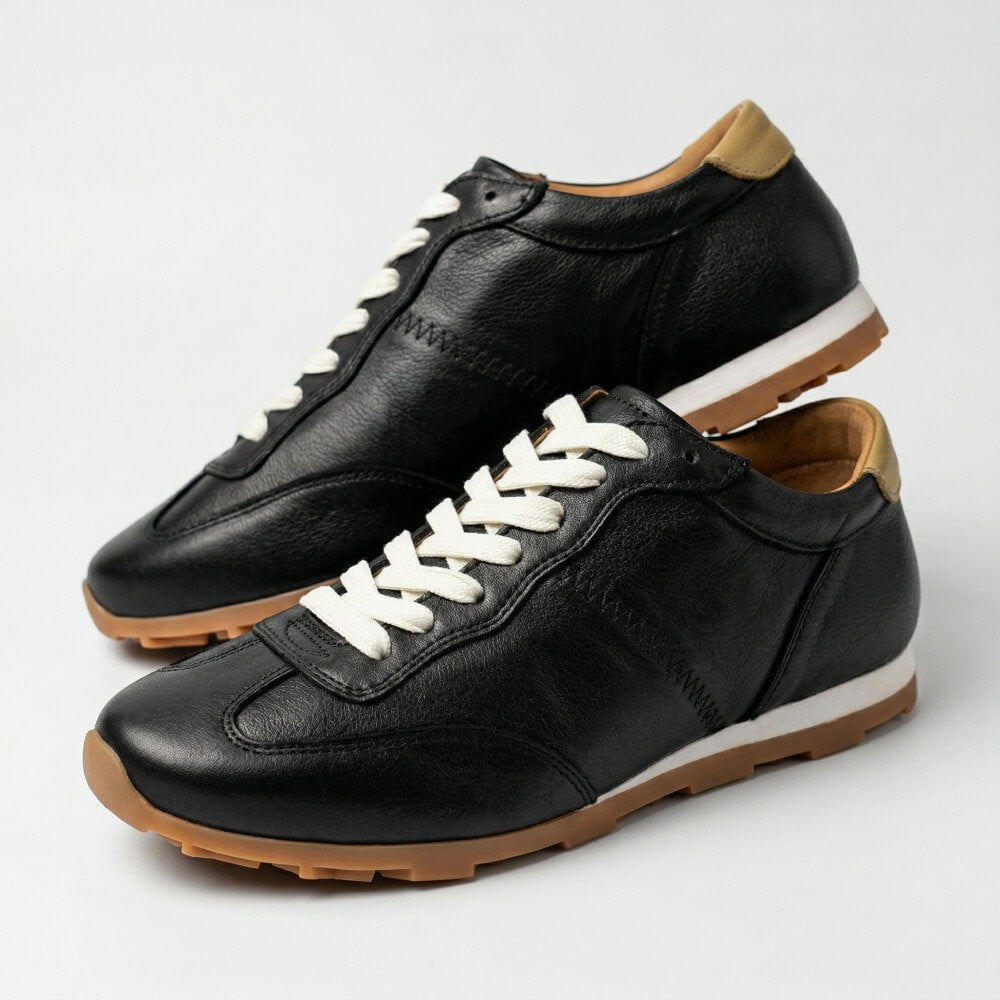 QHCCID | Vintage Leather Training Shoes (Casual Style)