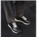 QHCCID | Thick-soled Leather Casual Shoes
