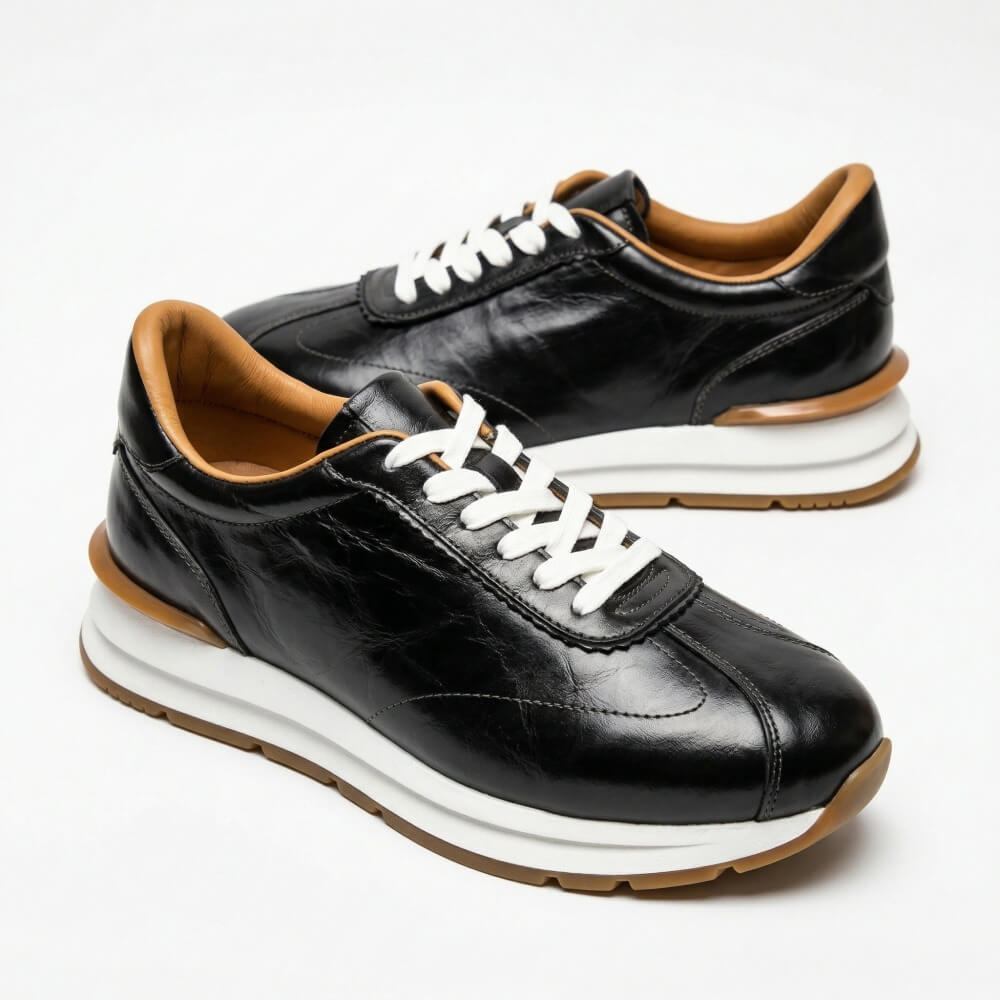 QHCCID | Thick-soled Leather Casual Shoes