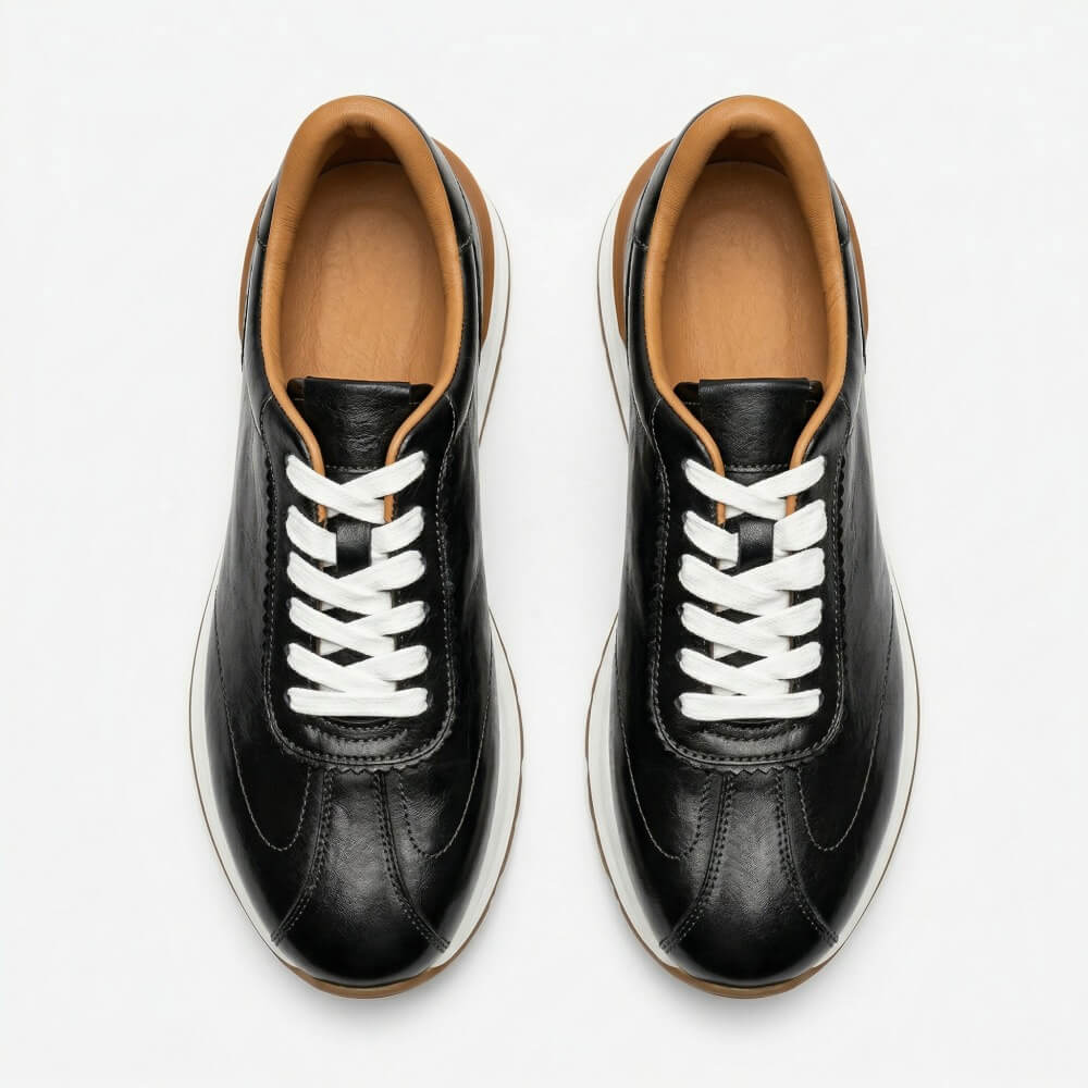 QHCCID | Thick-soled Leather Casual Shoes