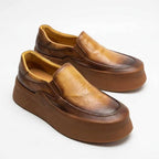 QHCCID | Genuine Leather Thick-soled Shoes (Casual Style)