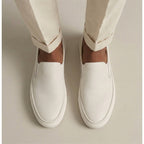 QHCCID | Lychee Pattern Leather Flat Shoes