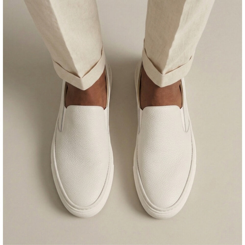 QHCCID | Lychee Pattern Leather Flat Shoes
